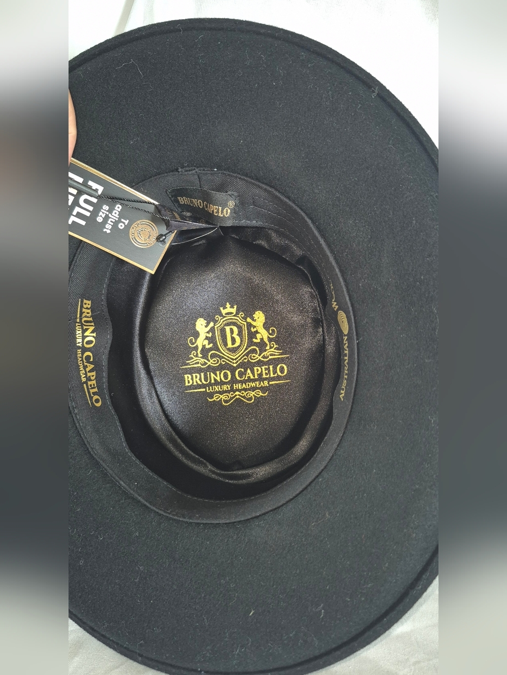 Bruno Capelo Gambler Collection Black Wool Fedora Hat - NWT - Picture 3 of 4